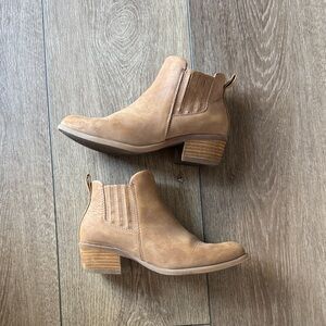 BOC Tan Suede Chelsea Ankle Boots